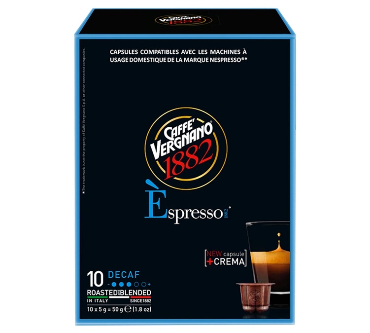Caffè Vergnano 'Espresso Decaf' decaffeinated coffee capsules for