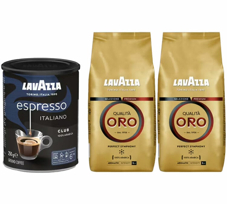 Café en grains Lavazza Oro 100 % Arabica - paquet de 1 kg sur