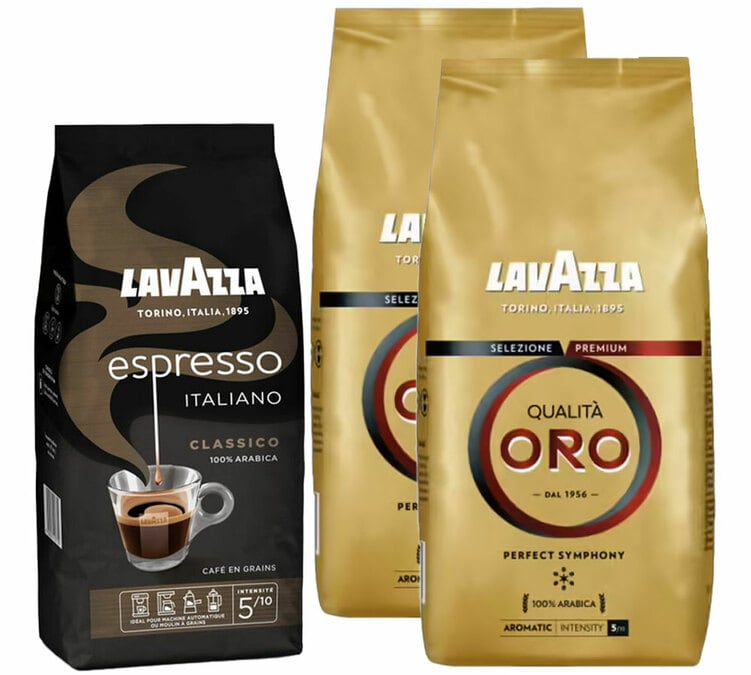 Lot de 2 paquets de café moulu 250 gr Lavazza espresso italiano –
