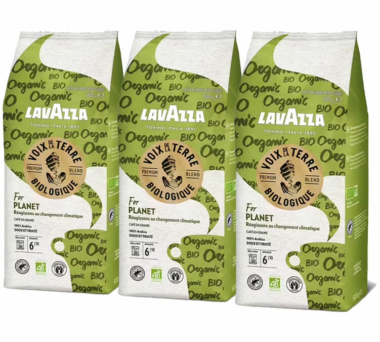 Livraison à domicile Lavazza Café en grains planète bio, 500g