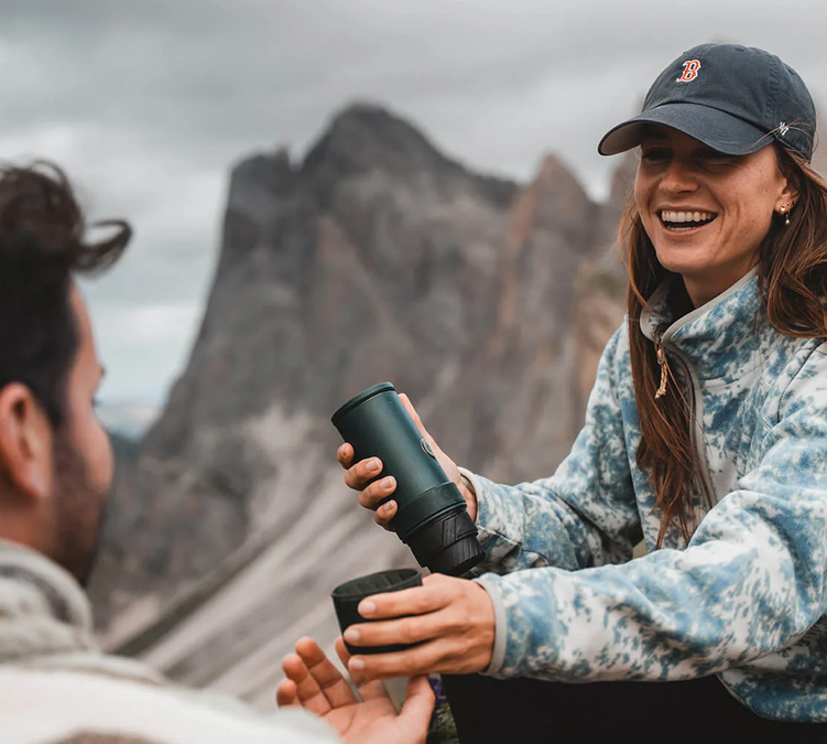cafeti&egrave;re portable Outin Mino vert