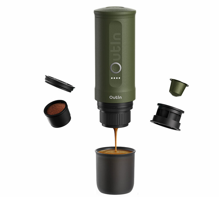 OutIn Nano portable nomadic coffee maker green