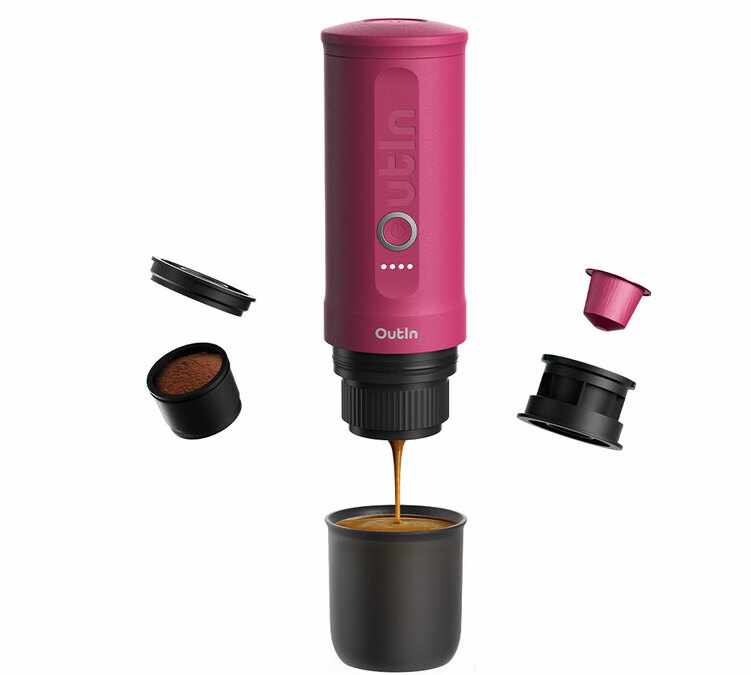 cafetière nomade outin nano portable rose
