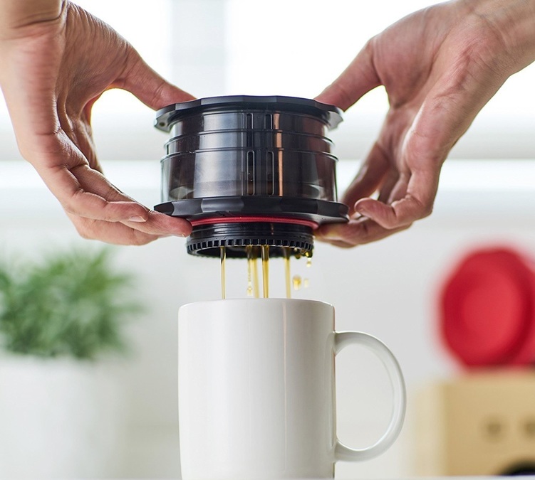 Machine à café nomade Cafflano Kompact rouge