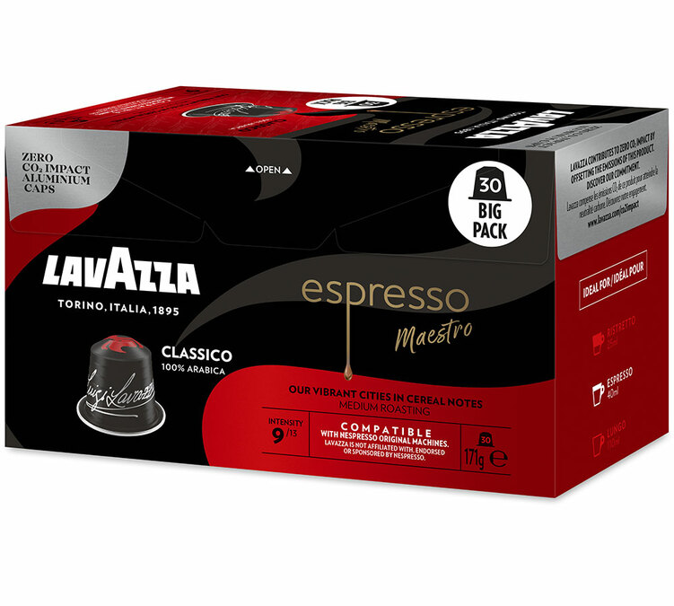 Capsules alu LAVAZZA Maestro classico x30