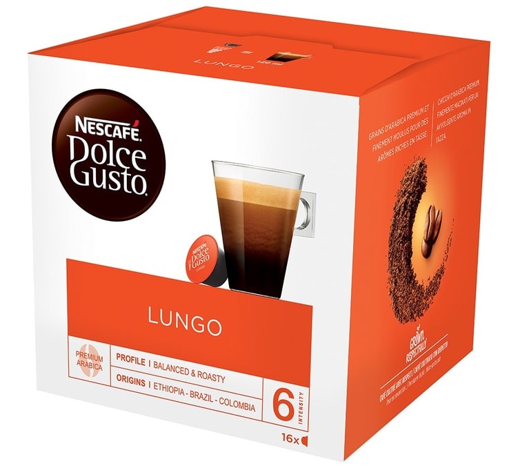 16 capsules Nescafe Dolce Gusto Lungo