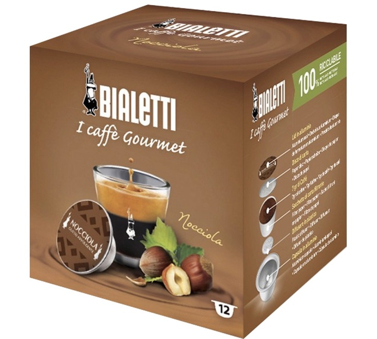 BIALETTI 12 capsules Mokespresso Café Noisette
