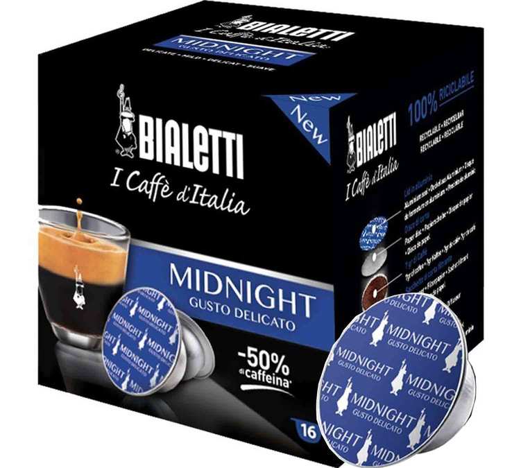 16 Mokespresso Midnight Bialetti 100 Arabica capsules