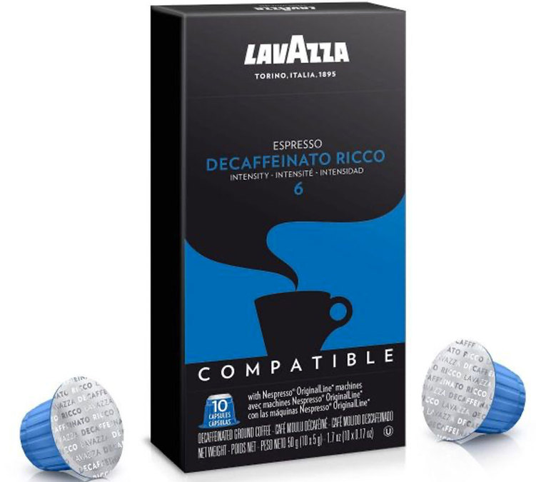 10 capsules café Ricco Decaffeine compatibles Nespresso Lavazza