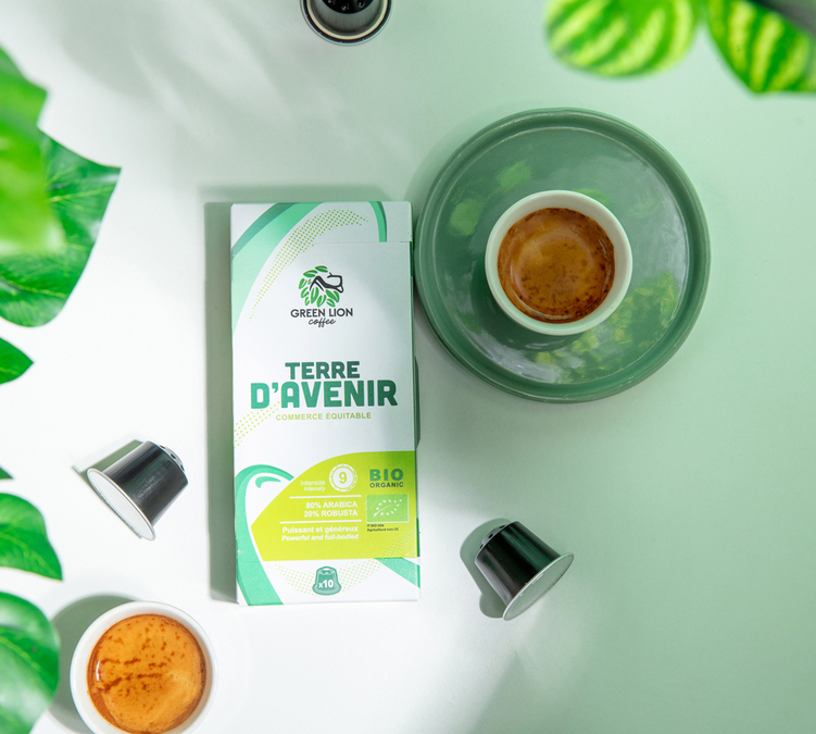 maxi lot capsules nespresso terre avenir green lion coffee