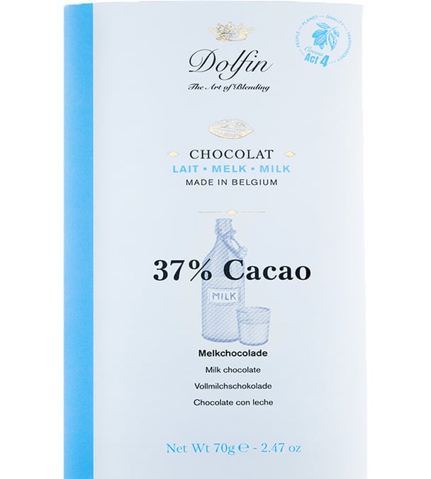 Dolfin - chocolat au Lait - 70 g - 32% de cacao - Chocolat Belge