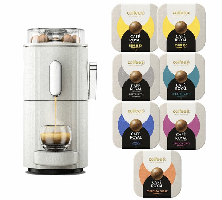 90 Coffee Balls Ristretto - Boules de café haut de gamme 100% compostable -  Spécialement conçues pour l'utilisation de la machine à café CoffeB by Café  Royal : : Epicerie