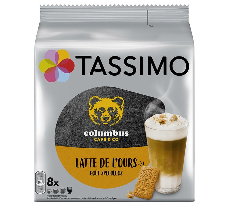Dosette Tassimo Toffee Nut latte - x8 COFFEE SHOP