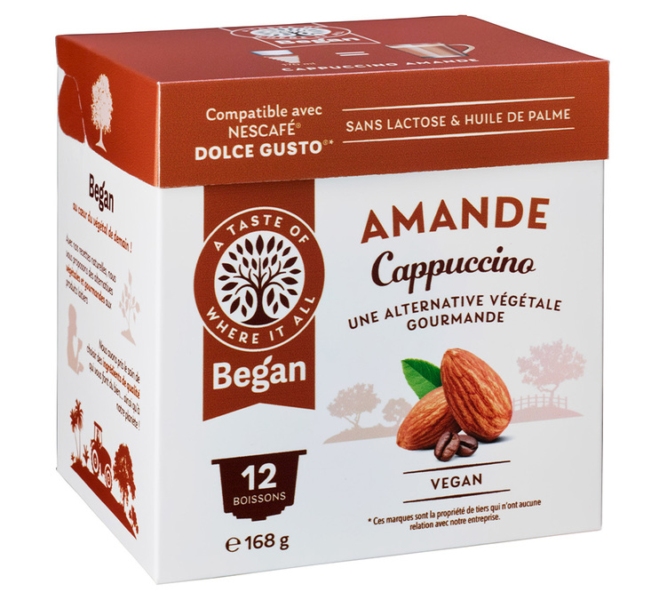 Capsules Dolce Gusto® compatibles Began cappuccino amande vegan x 12 bo