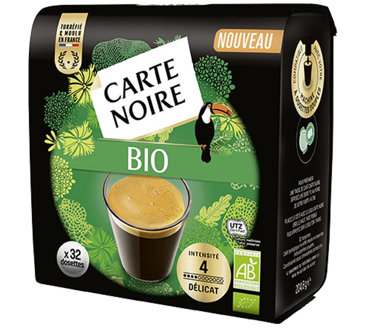 36 Dosettes Souples Compatibles Senseo Espresso Bio Carte Noire