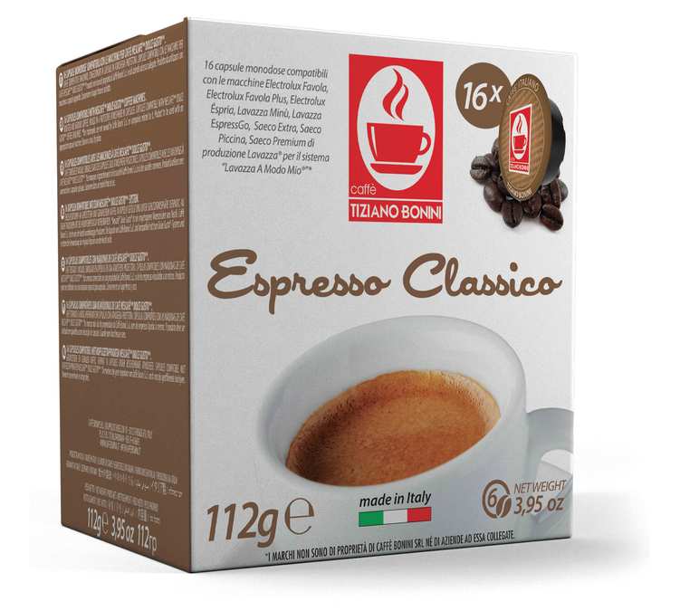 Capsules café compatibles A Modo Mio Lavazza Classico x 16