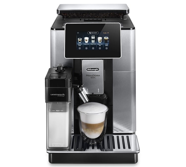 Machine à café grain Delonghi Primadonna Soul ECAM 610.74.MB Mug To Go