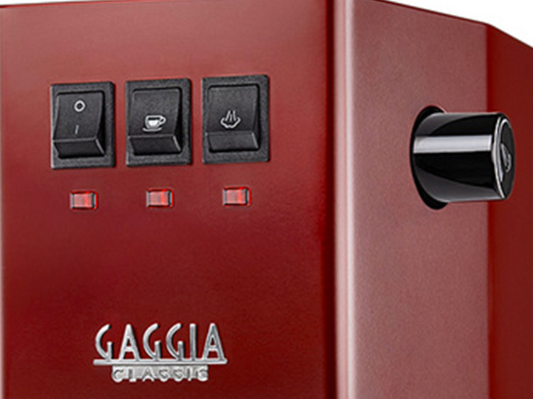 GAGGIA New Classic inox Rouge machine à café