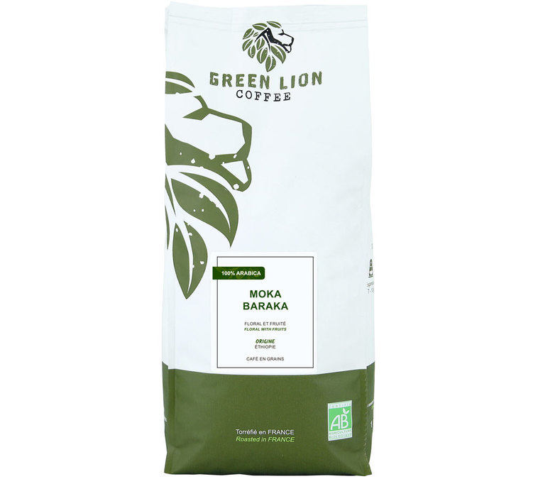 Green Lion Coffee Organic Coffee Beans Moka Baraka ...