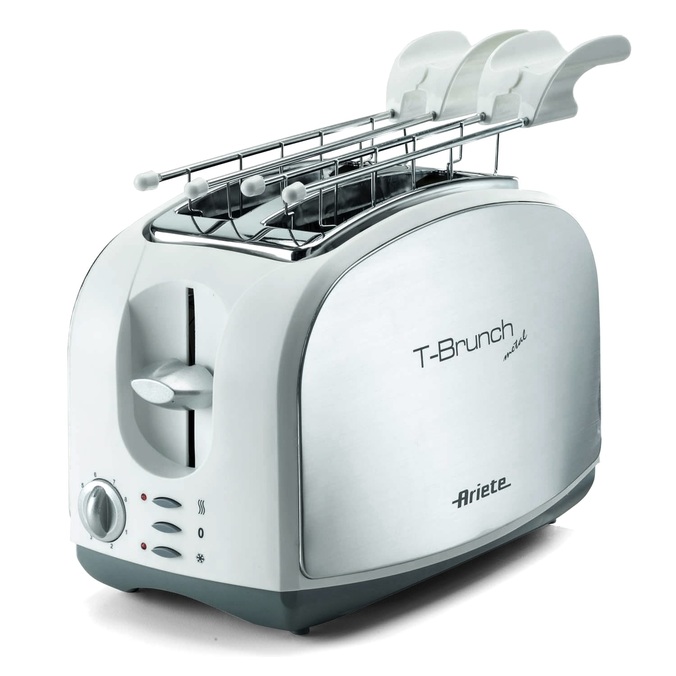 Toaster Ariete TBrunch metal 2 fentes blanc