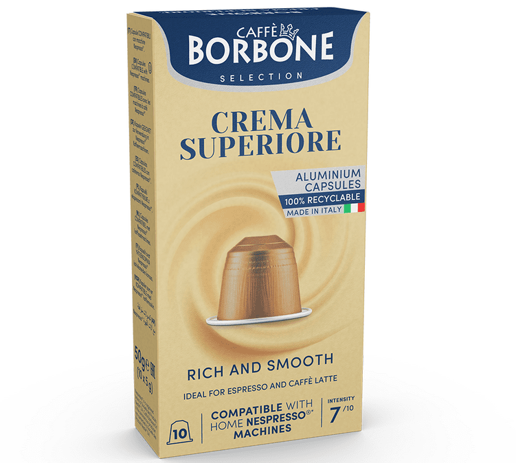 10 capsules compatibles Nespresso® Crema superior - Caffè Borbone
