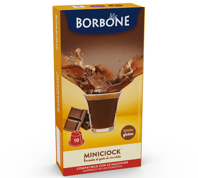 Capsules compatibles Nespresso Chocolat Miniciok x10 - Caffe Borbone