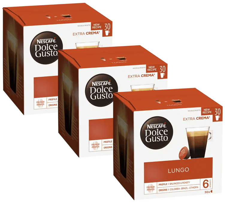 Nescafé Dolce Gusto Lungo - Café - 90 Capsules (Pack de 3 boîtes XL x 30) :  : Epicerie