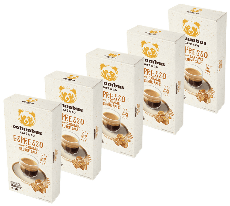 Capsule de café Nespresso Professionnel caramel - Boite de 50 - Compatible Nespresso  Pro sur