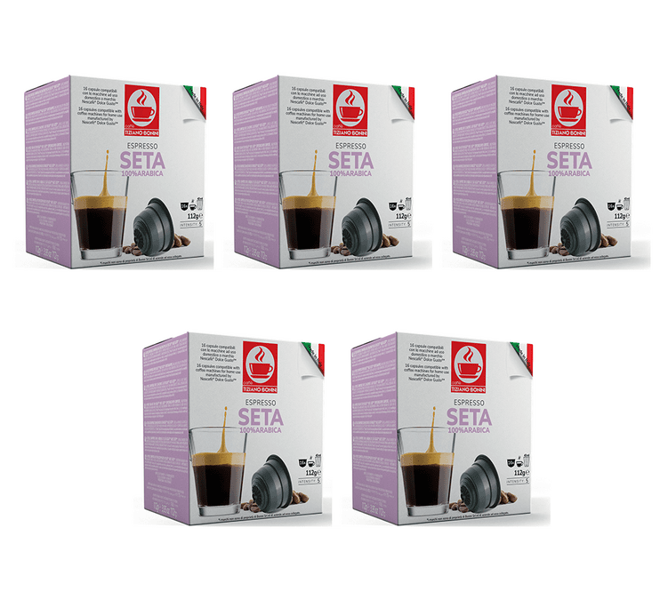 80 Capsules compatible Dolce Gusto Espresso Seta - Caffè Bonini