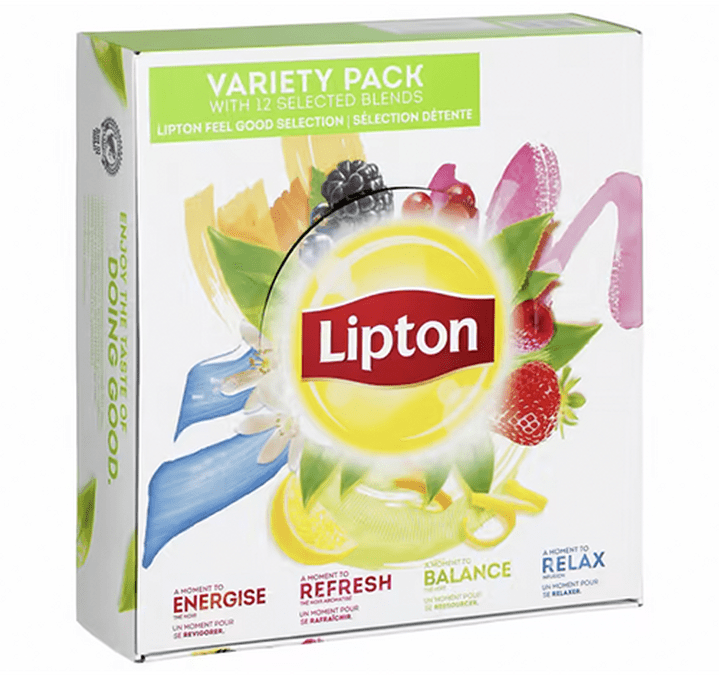 Lipton Coffret Découverte Assortiment De 5 Thés Noirs, Label