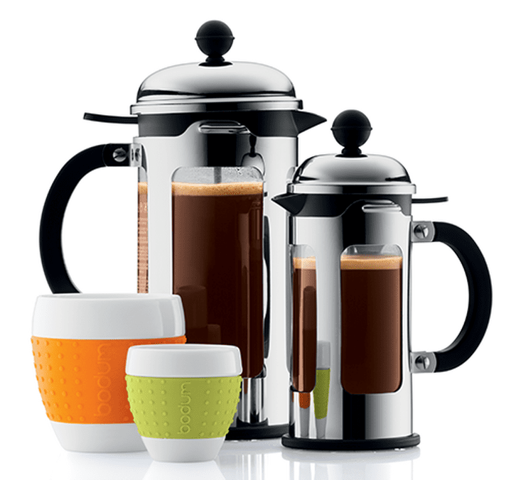 Cafétière à piston BODUM : la cafetière + 4 mugs à Prix Carrefour