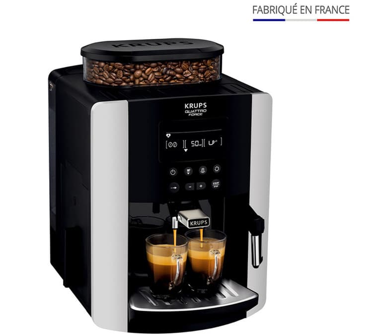 Krups Arabica Noire Argent YY3075FD Robot Café Broyeur