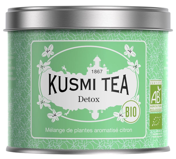 Thé vert et maté Detox Bio- Kusmi Tea - Boîte métal 100g