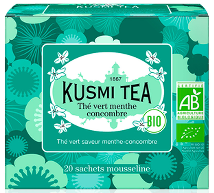 20 sachets thé vert menthe Concombre Bio - Kusmi Tea