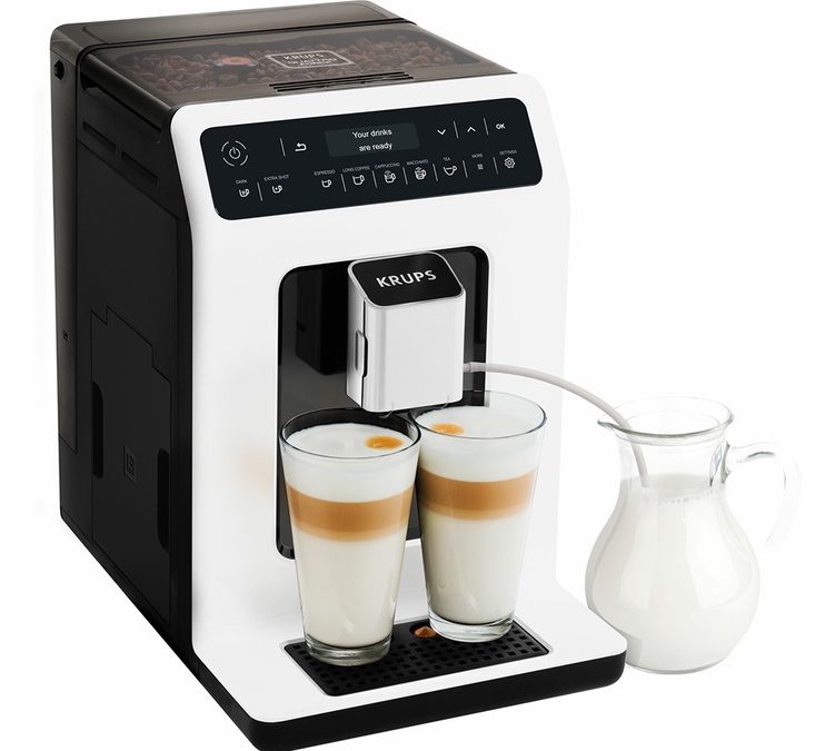 Expresso broyeur Krups Evidence blanche EA890110 Garantie 2 ans