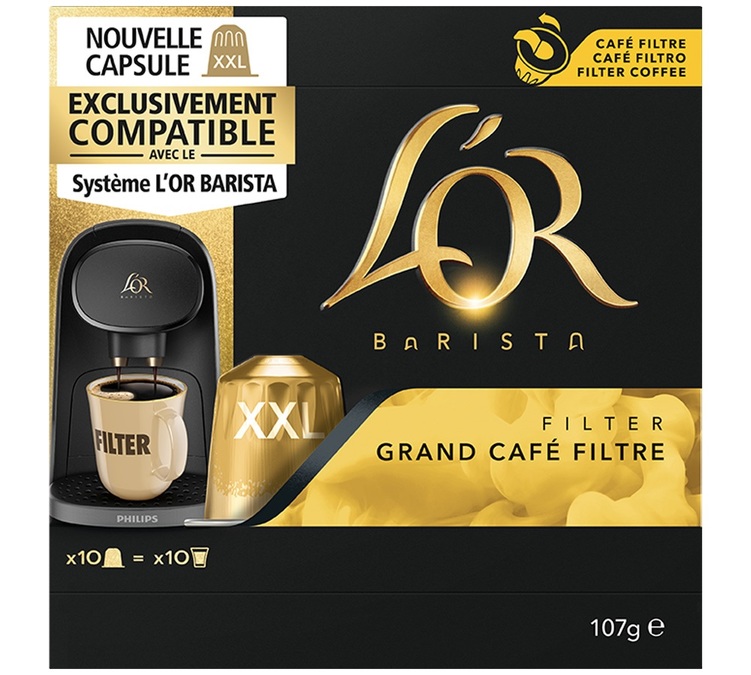 10 capsules XXL Grand Cafe Filtre L'Or pour L'Or Barista