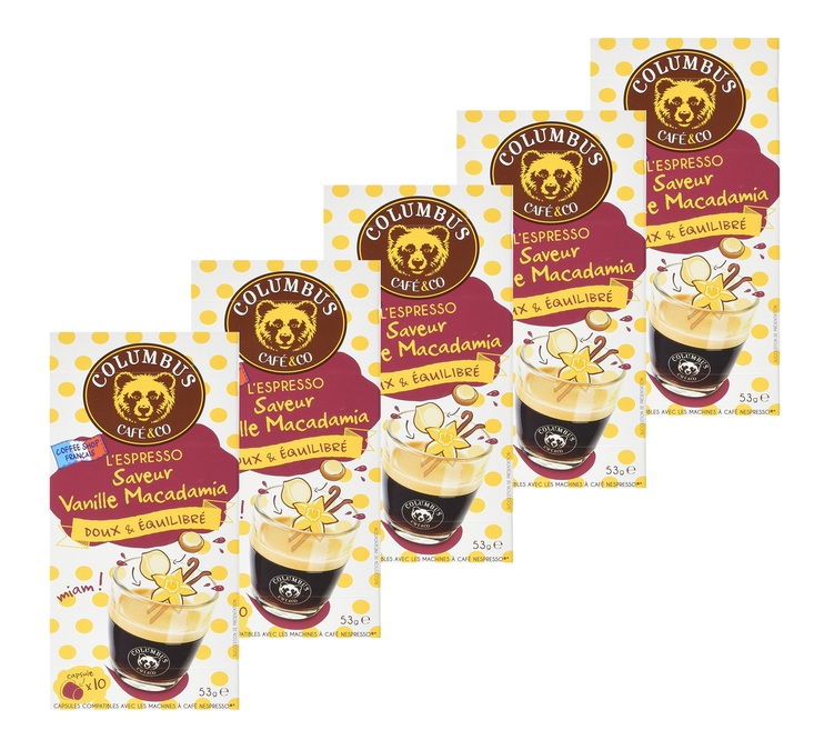 50 capsules compatibles nespresso Vanille Columbus