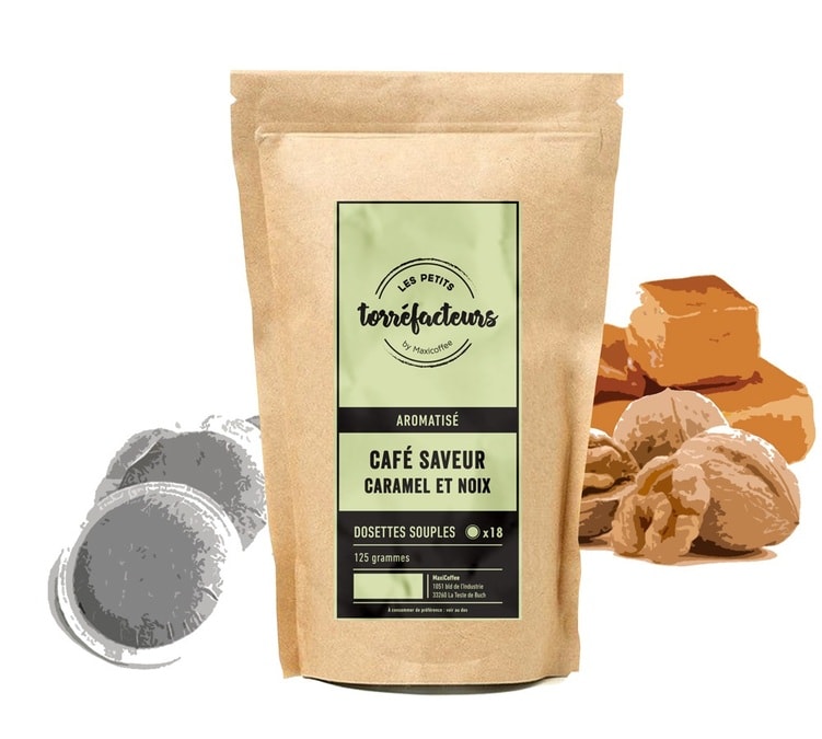Café Caramel Beurre Salé - Aromatisé, Dosettes souples senseo