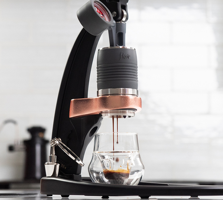 Flair PRO 3 bottomless portafilter extraction