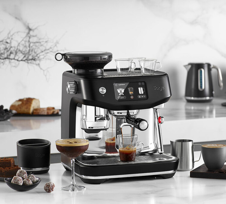 machine expresso avec broyeur sage the oracle jet black truffle