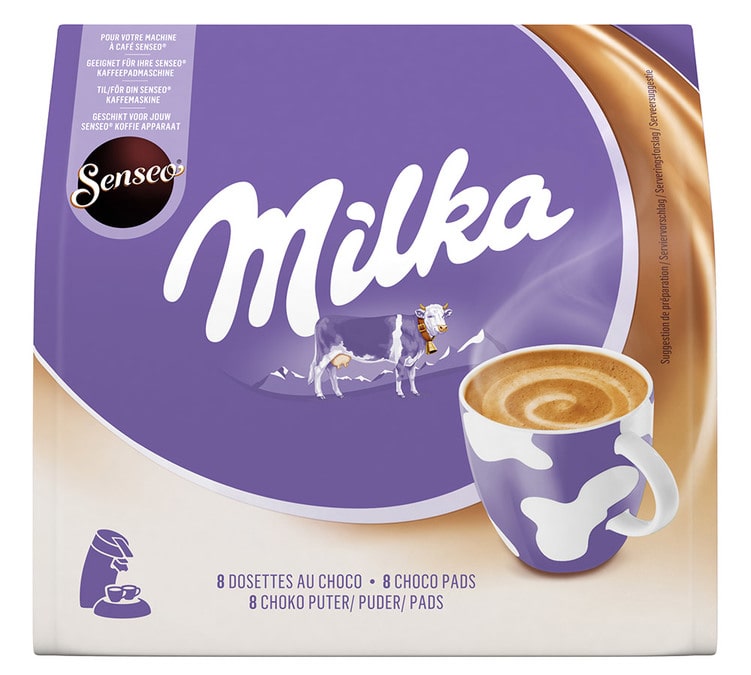 dosettes chocolat Milka pour cafetière Senséo