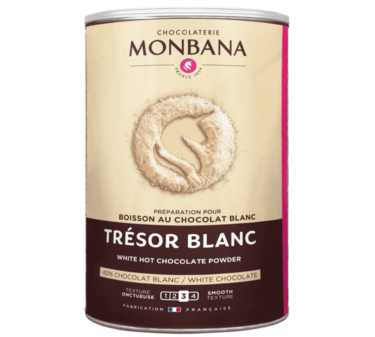 Chocolat blanc en poudre Monbana Trésor Blanc - 500g