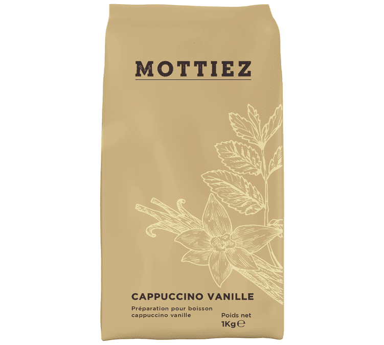 Cappuccino arôme vanille en poudre 1kg - Mottiez