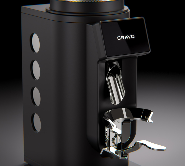 Moulin à café expresso rocket espresso GRAVO noir/chrome