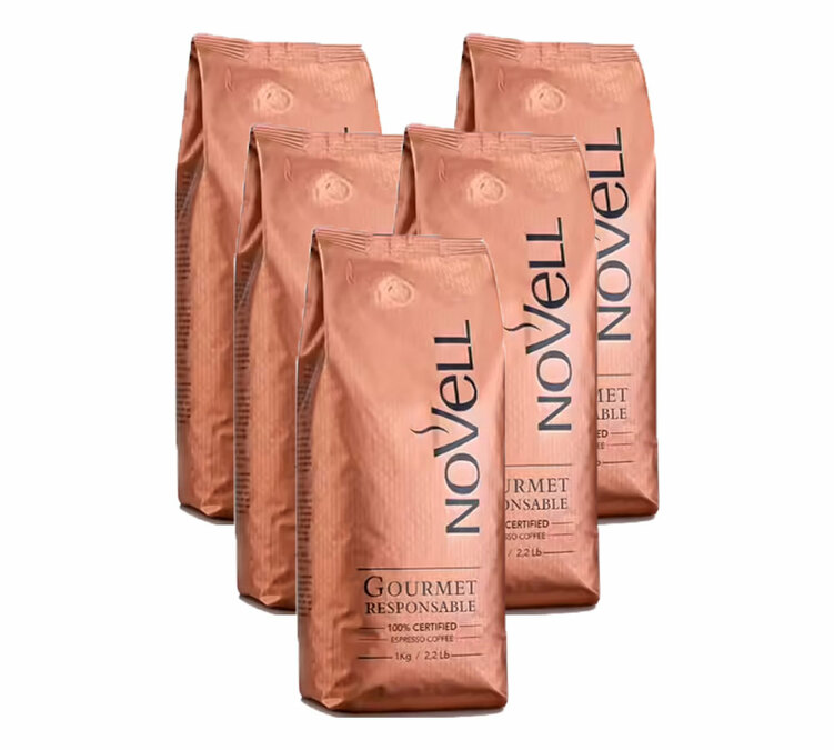 Café en grain gourmet responsable format pro 5kg Novell
