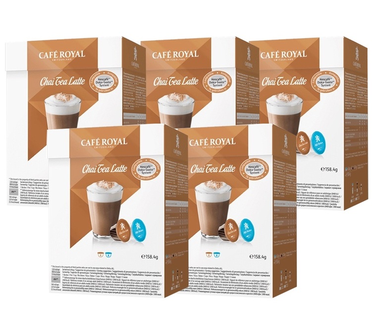 80 capsules Chai Tea Latte pour Nescafe® Dolce Gusto Café Royal