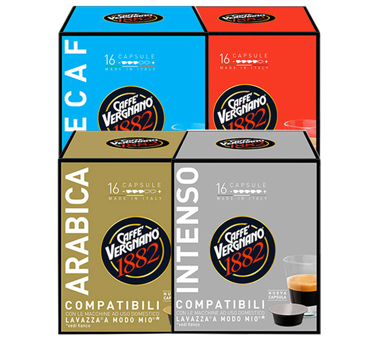 a Modo Mio capsules Caffè Vergnano Selection Pack x 64 coffee po
