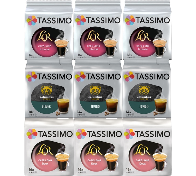 16 dosettes T-Discs Tassimo L'Or café long intense - Café en dosette, en  capsule