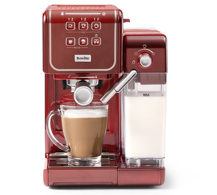 BREVILLE Prima Latte III VCF147X Rouge mousse de lait automatique