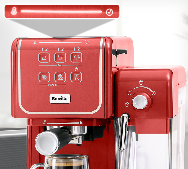 Machine à café à percolateur Breville Prima Latte III Rouge